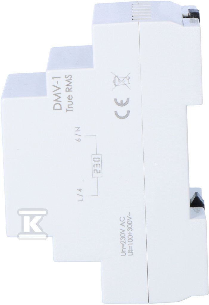 Cyfrowy wskaźnik napięcia, jednofazowy DMV-1 true RMS zakres wskazań 100÷300V 3 moduły