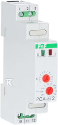 Przekaźnik czasowy PCA-512 jednofunkcyjny - awersyjny (opóźn. rozłącz.), styk: 1P , U=230V, I=10A, 1 moduł
