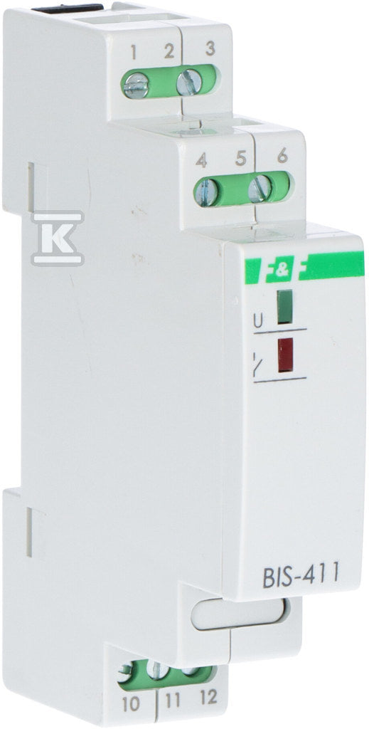 Przekaźnik bistabilny, na szynę DIN, z przekaźnikiem inrush 160A/20ms BIS-411-LED
