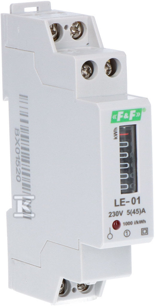 Licznik energii elektrycznej LE-01 - jednofazowy, bębnowy, kl.1, 5(45)A
