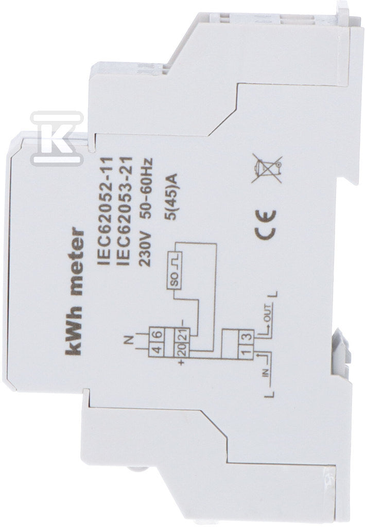 Licznik energii elektrycznej LE-01 - jednofazowy, bębnowy, kl.1, 5(45)A