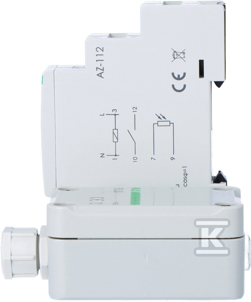 Automat zmierzchowy AZ-112 PLUS I=16A, zewnętrzna sonda hermetyczna PLUS, 1 moduł