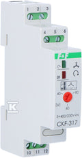 Czujnik kolejności i zaniku fazy CKF-317 styki: 1P, I=10A, próg regulowany:165-180V, 1 moduł