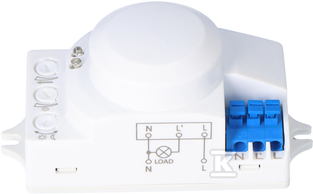 Czujnik ruchu DRM-01 mikrofalowy, Un=230V AC, Imax=5A, P=1200W