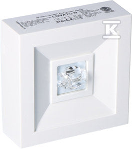 Oprawa awaryjna LED, LOVATO N ECO 3W 6000K 1h, jednozadaniowa, optyka korytarzowa, biała
