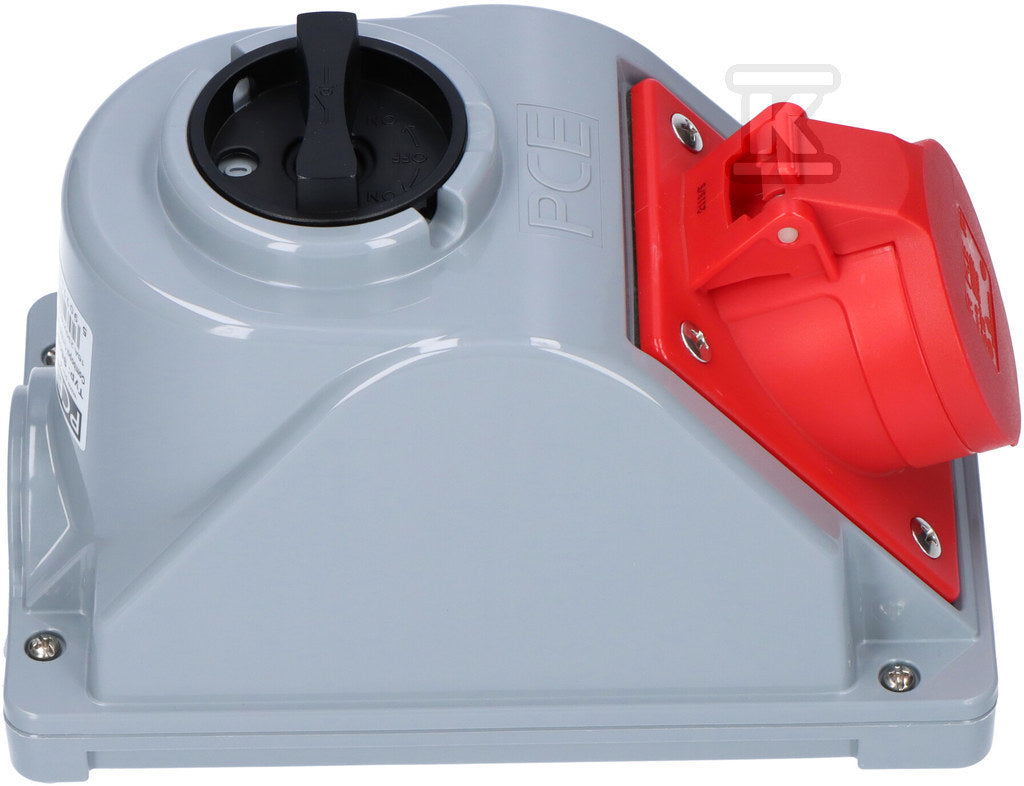 Gniazdo stałe z wyłącznikiem typ "Combo-Pol" 16A 400V 3P+Z+N, gniazdo 230V IP44