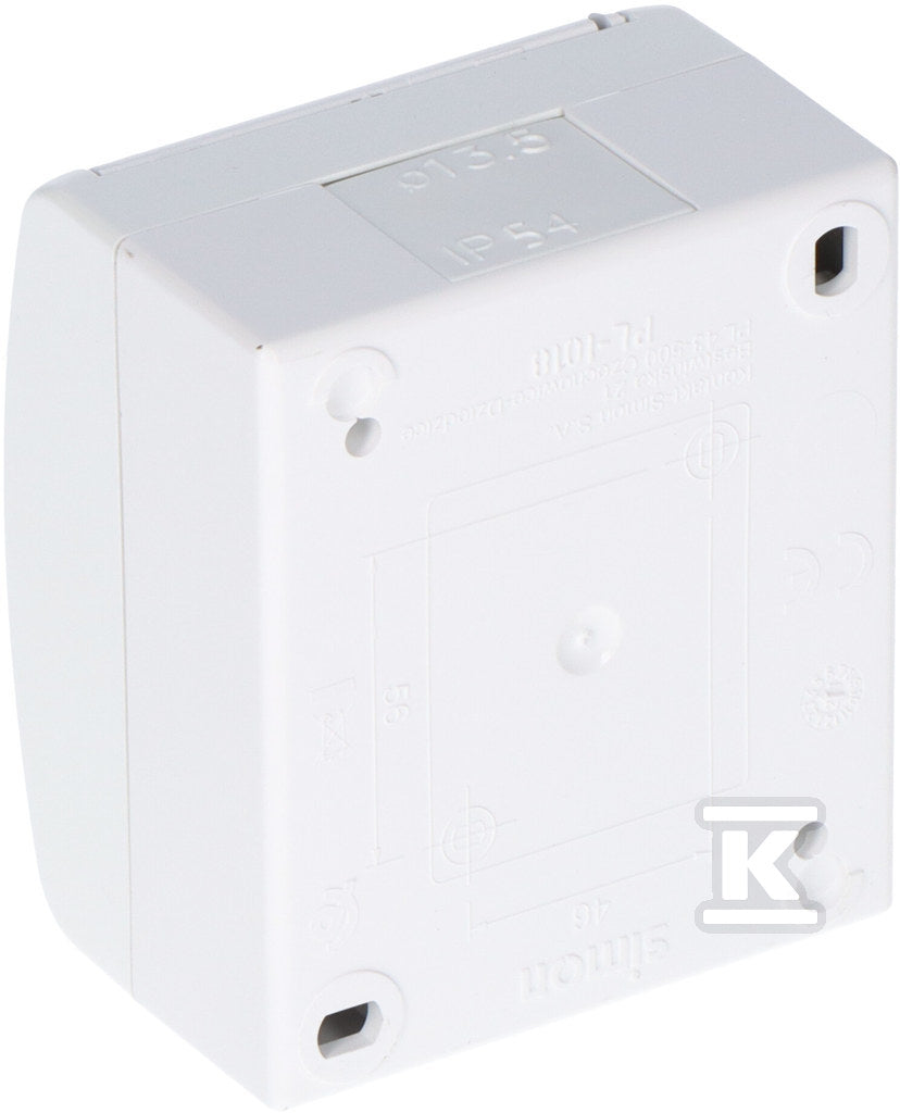 Gniazdo z uziemnieniem 1-krotne n/t IP54 AQGZ1/11 Aquarius biały