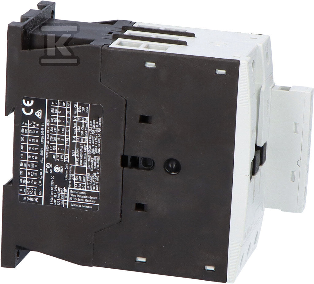 Stycznik 18, 5kW/400V, sterowanie 24VDC DILM40-EA(RDC24)