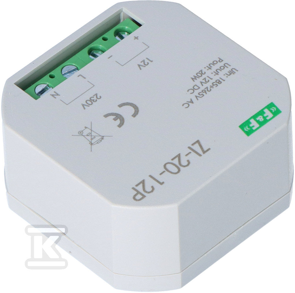 Zasilacz impulsowy do puszki 12V DC 20W
