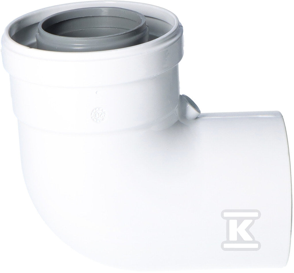 Kolano koncentryczne do systemów kominowych PP-AL 87° DN60/100mm z uszczelką [EPDM] ONNLINE