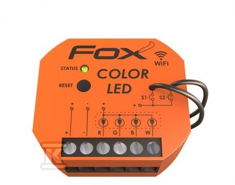 STEROWNIK OŚWIETLENIA KOLOROWEGO (RGBW) LED 12/24V Wi-Fi Color LED FOX