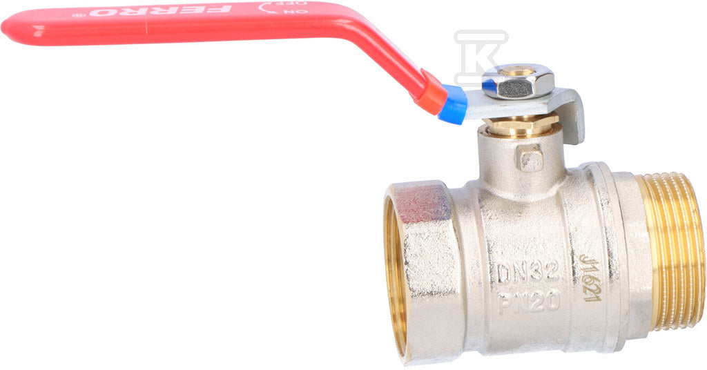 Kurek kulowy nakrętno-wkrętny z dźwignią, 1 1/4", F-Comfort