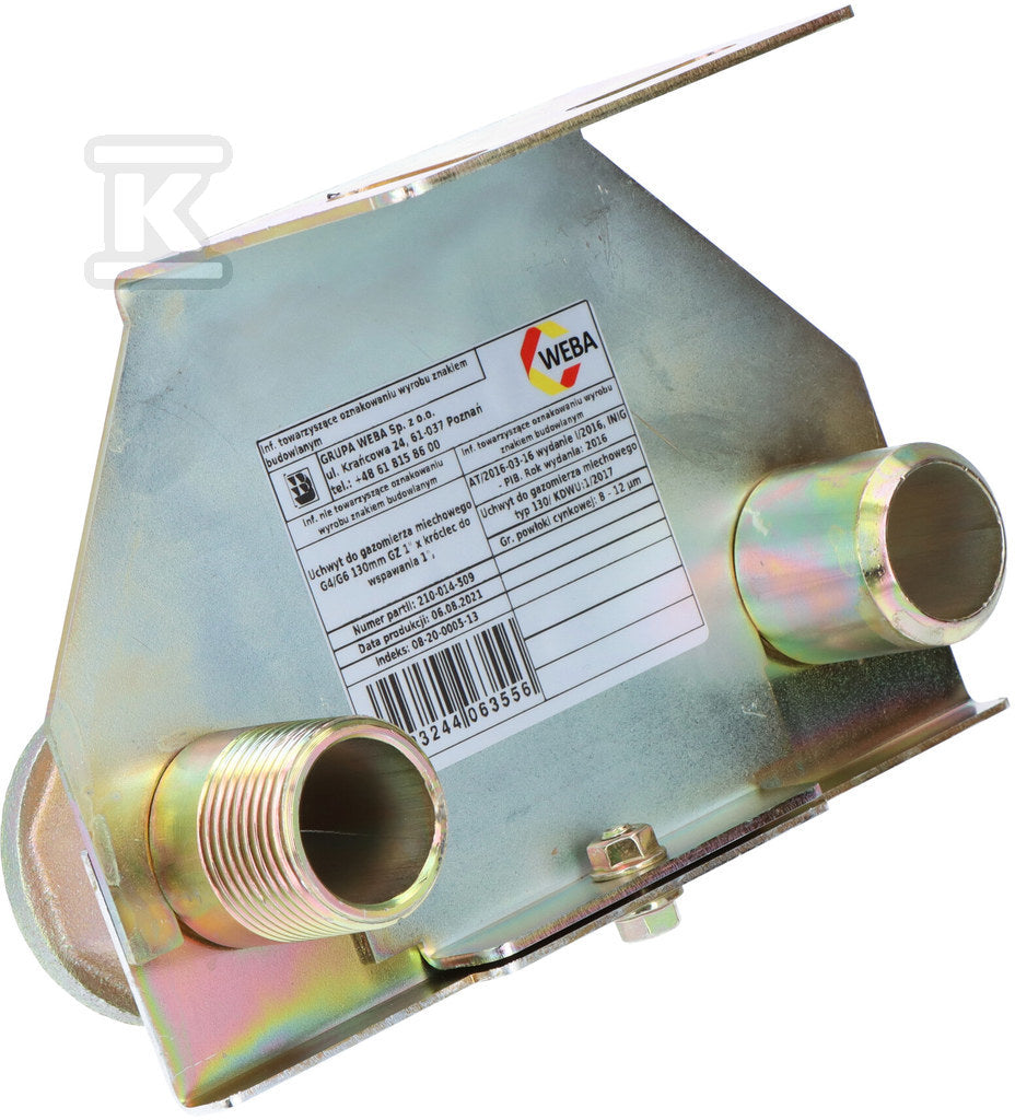 Monozłącze pod gazomierz G4/G6 130mm GZ 1" x króciec do wspawania 1", blokowe