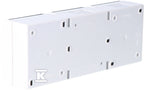 Gniazdo z uziemnieniem 3-krotne n/t IP54 AQGZ1-3/11a Aquarius biały, klapka dymna