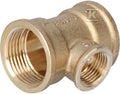 Trójnik redukcyjny mosiężny 1"x1/2"x1" żółty