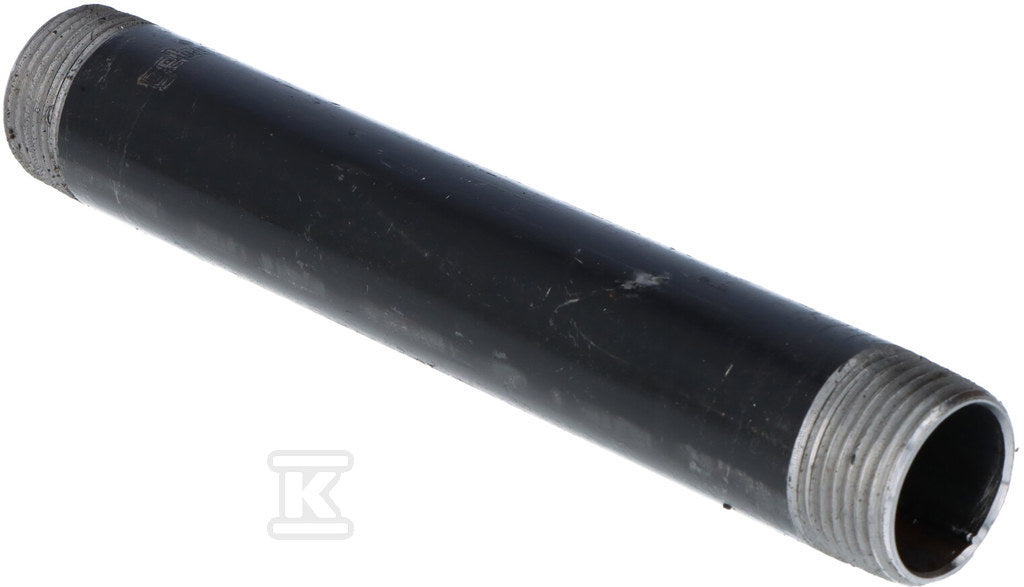 Sztucer stalowy czarny 1/2" dł.0.25m dwustronnie gwintowany