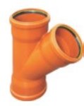 Trójnik PP 160x110/87.5 SN16 (gr.ścianki-szereg S13.3), do kanalizacji zewnętrznej, z uszczelką K-U21 typu LOCK