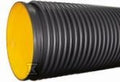 Rura kanalizacyjna zewnętrzna PEHD K2-KAN XXL DN/ID 1600x6000 SN8, kielichowa korugowana 2-warstwowa, z uszczelką, kolor czarny