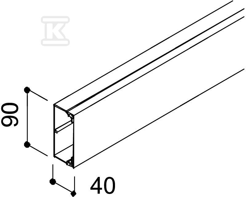 Kanał instalacyjny typ WDK40090RW