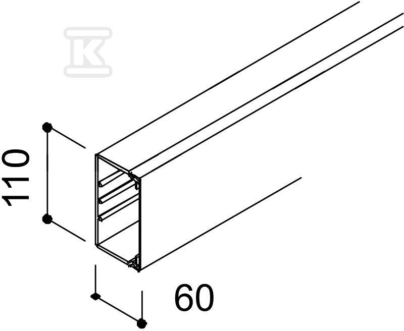 Kanał instalacyjny typ WDK60110RW