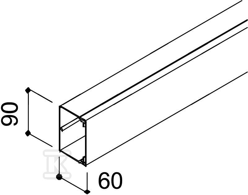 Kanał instalacyjny typ WDK60090RW
