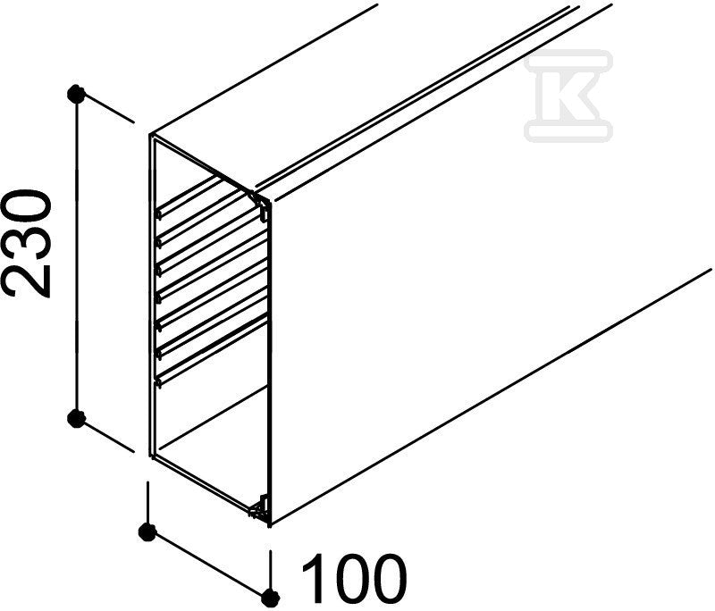Kanał instalacyjny typ WDK100230RW