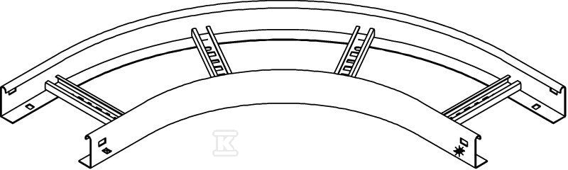 Łuk 90° typ LB 90 620 R3 FS
