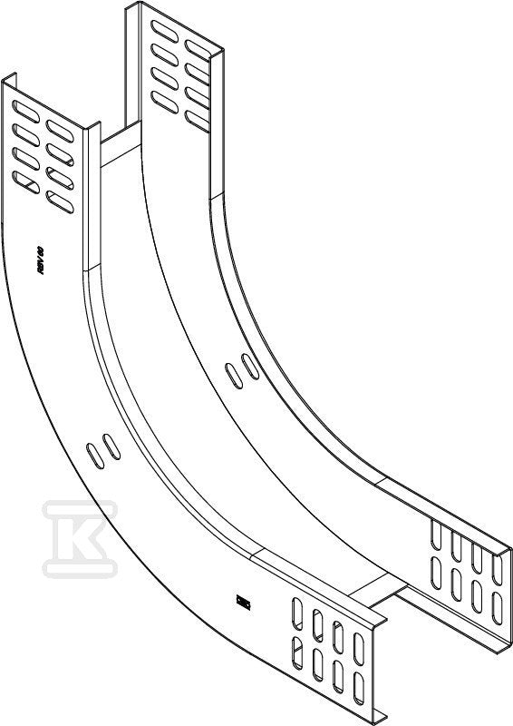 Łuk pionowy 90° typ RBV 620 S FS