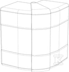 Naroże zewnętrzne, ruchome typ GK-AH53100RW