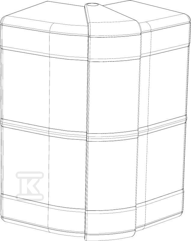 Naroże zewnętrzne, ruchome typ GK-AH53130RW