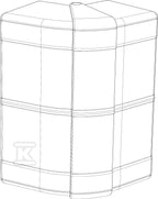 Naroże zewnętrzne, ruchome typ GK-AH53130RW
