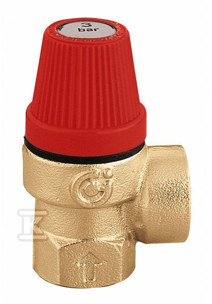 Zawór bezpieczeństwa do c.o.. Przyłącza z gwintem wewnętrznym 3/4" 6 bar