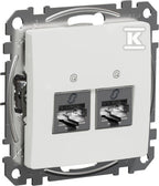 Gniazdo komputerowe 2xRJ45 kat.6 STP, biały SEDNA DESIGN