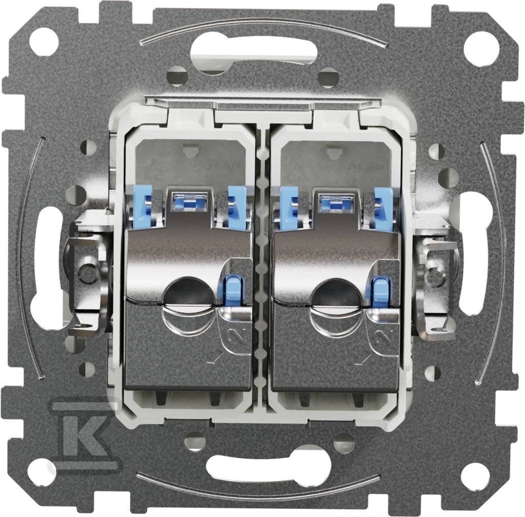 Gniazdo komputerowe 2xRJ45 kat.6 STP, biały SEDNA DESIGN