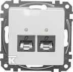 Gniazdo komputerowe 2xRJ45 kat.6 STP, biały SEDNA DESIGN