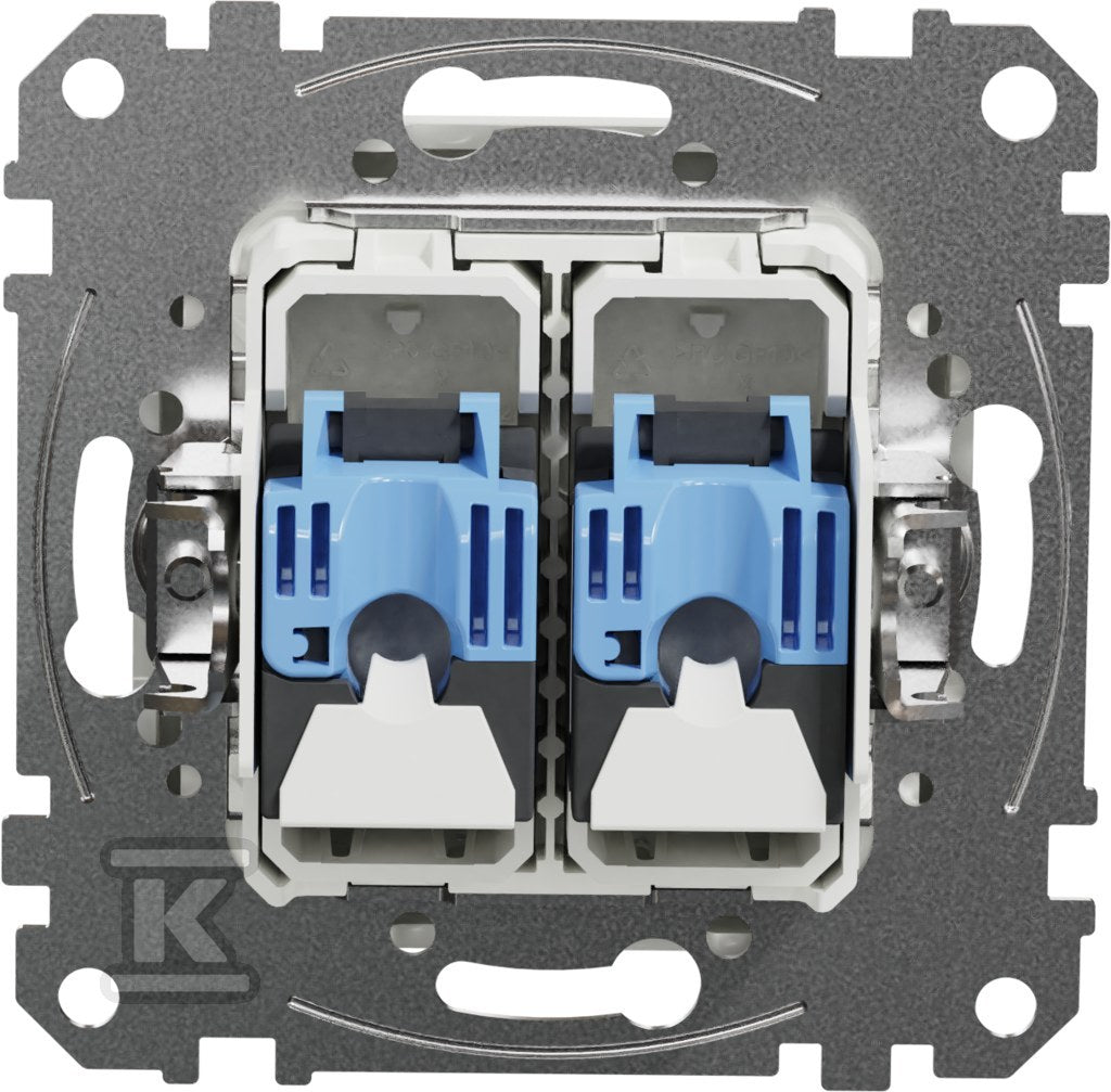 Gniazdo komputerowe 2xRJ45 kat.6 UTP, biały SEDNA DESIGN
