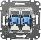 Gniazdo komputerowe 2xRJ45 kat.6 UTP, biały SEDNA DESIGN