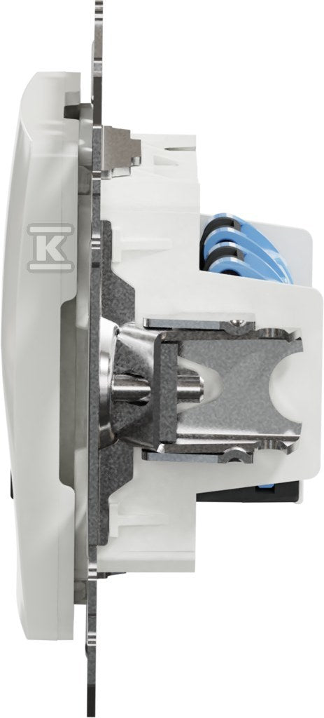 Gniazdo komputerowe 2xRJ45 kat.6 UTP, biały SEDNA DESIGN