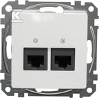Gniazdo komputerowe 2xRJ45 kat.6 UTP, biały SEDNA DESIGN