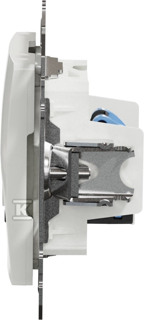 Gniazdo komputerowo-telefoniczne (RJ45 kat.6 UTP + RJ11), biały SEDNA DESIGN