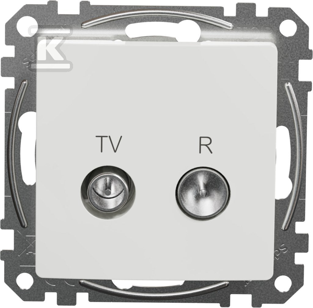 Gniazdo R/TV przelotowe (10dB), biały SEDNA DESIGN