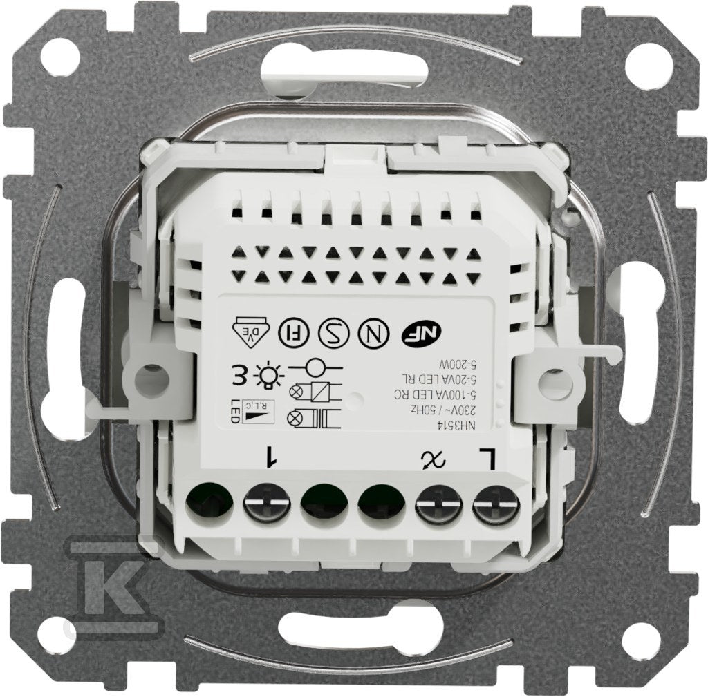 Ściemniacz LED obrotowy RC/RL, biały SEDNA DESIGN