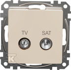 Gniazdo TV/SAT końcowe (4dB), beż SEDNA DESIGN