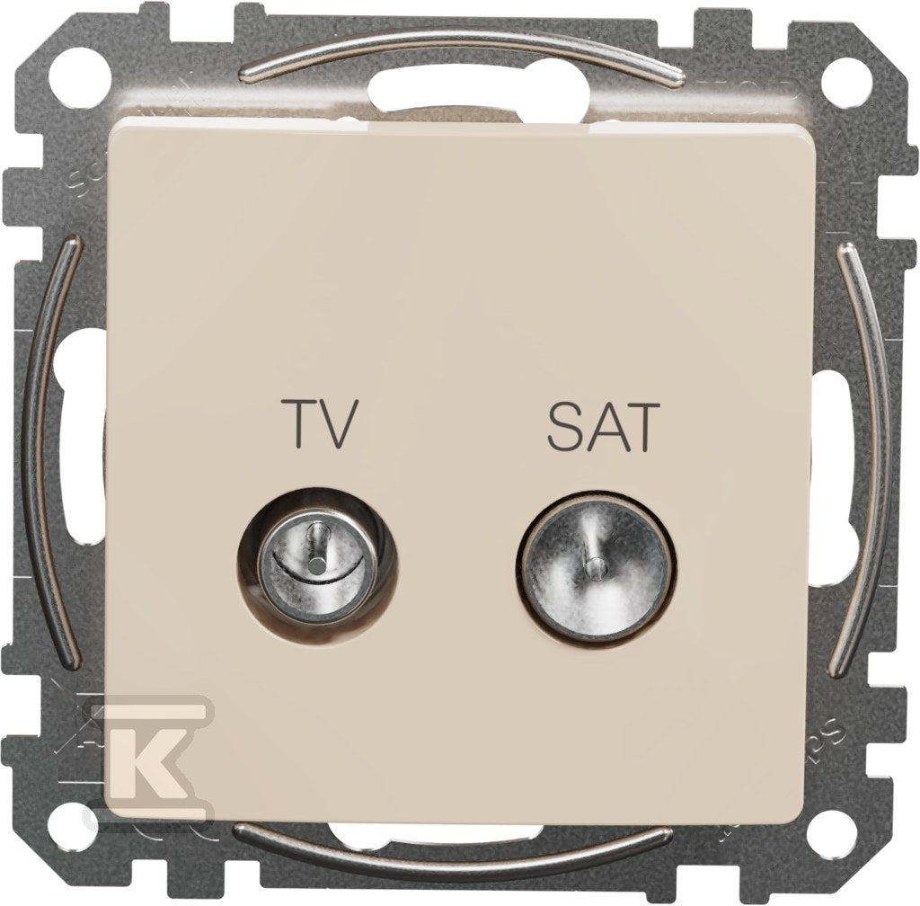 Gniazdo TV/SAT końcowe (4dB), beż SEDNA DESIGN
