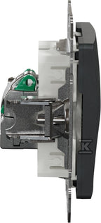 Gniazdo komputerowe RJ45 kat.5e STP, czarny antracyt SEDNA DESIGN