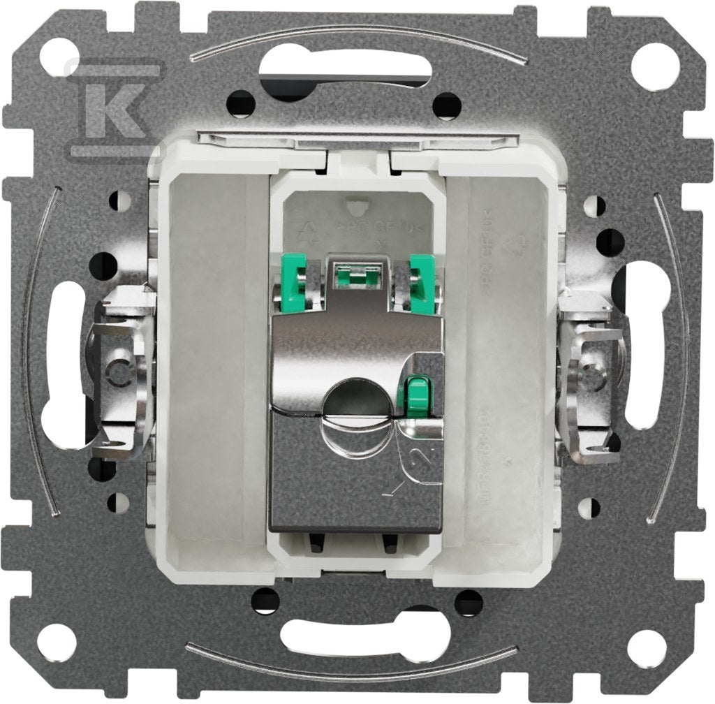 Gniazdo komputerowe RJ45 kat.5e STP, czarny antracyt SEDNA DESIGN