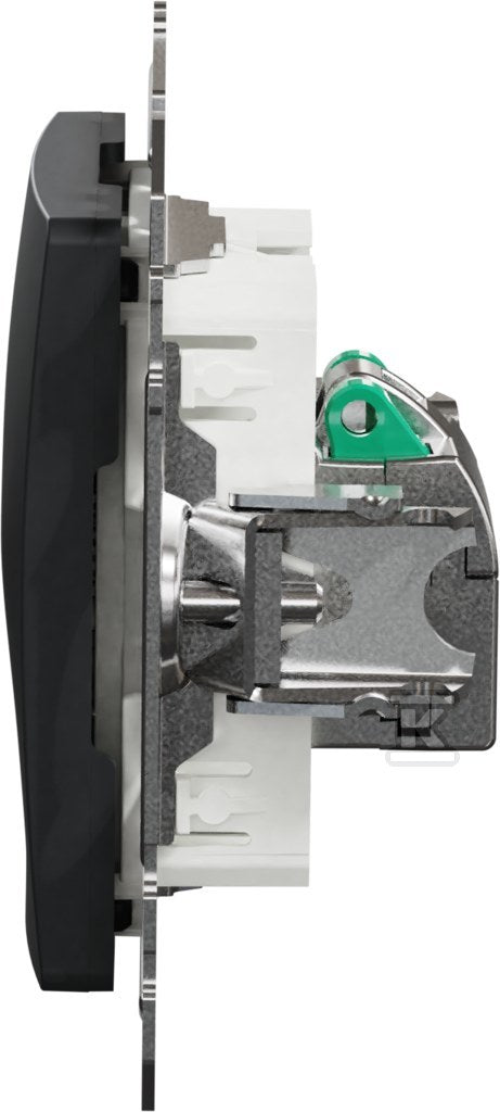 Gniazdo komputerowe RJ45 kat.5e STP, czarny antracyt SEDNA DESIGN