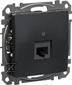 Gniazdo komputerowe RJ45 kat.5e UTP, czarny antracyt SEDNA DESIGN