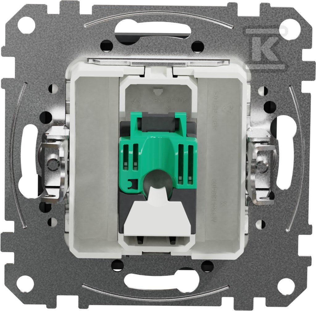 Gniazdo komputerowe RJ45 kat.5e UTP, czarny antracyt SEDNA DESIGN