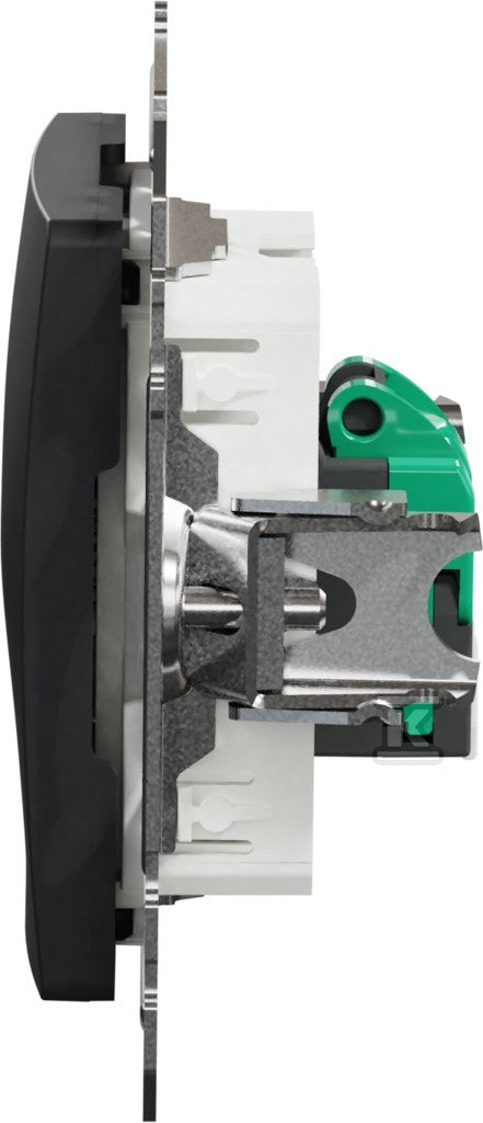 Gniazdo komputerowe RJ45 kat.5e UTP, czarny antracyt SEDNA DESIGN